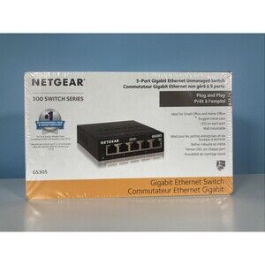 NETGEAR GS305 300 Series Switch • NEW • 5-Port Gigabit Ethernet (2018)